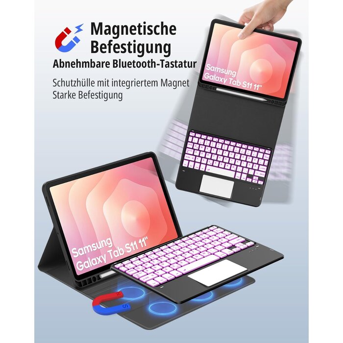 Tastatur-Hülle für Galaxy Tab S9 / S9 FE - 27% Rabatt - QWERTZ Schwarz