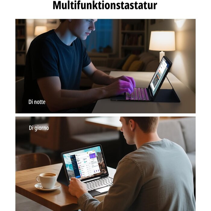 Tastatur-Hülle für Galaxy Tab S9 / S9 FE - 27% Rabatt - QWERTZ Schwarz