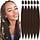 30% Rabatt: Vorgeflochtene Kanekalon Extensions, 76 cm, Schokobraun, 6er-Pack
