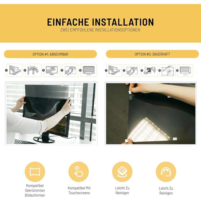 Sichtschutzfolie für 23 Zoll Monitor - 33% Rabatt - Blaufilter & Anti-Glare