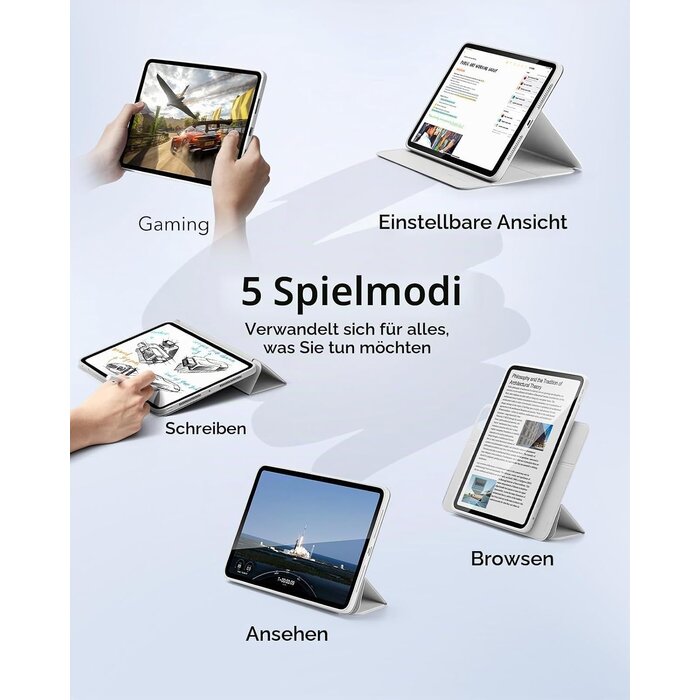 Magnetische Schutzhülle für iPad Pro 13 (2024), Weiß - 28% Rabatt