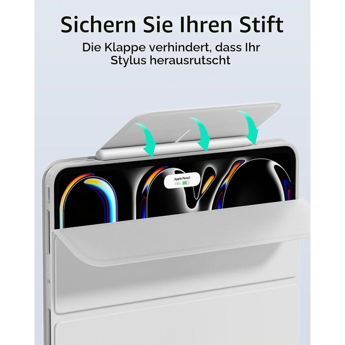 Magnetische Schutzhülle für iPad Pro 13 (2024), Weiß - 28% Rabatt