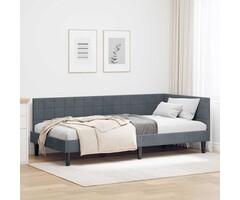 Vidaxl Eckbettrahmen Samt Dunkelgrau 90x200cm - 47% Rabatt
