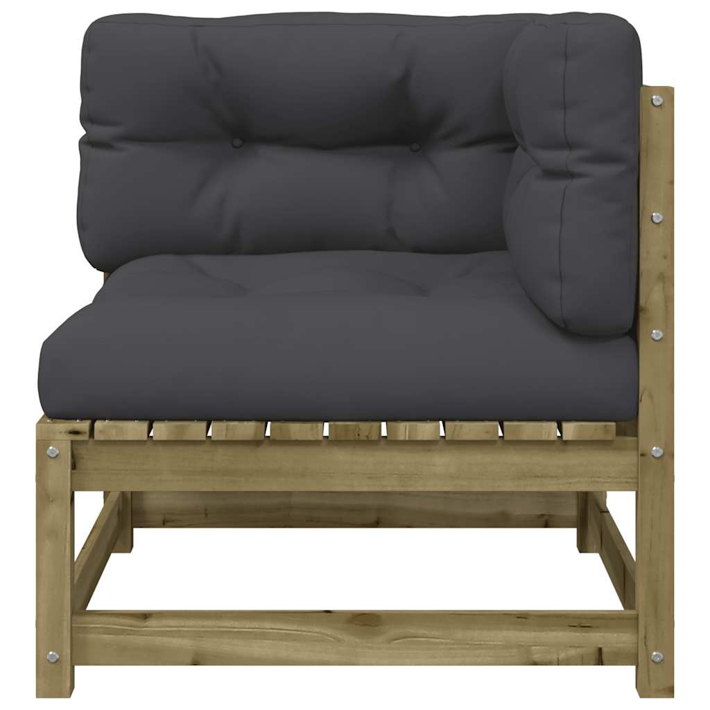 Vidaxl Garten-Ecksofa aus Kiefernholz, Anthrazit - 34% Rabatt