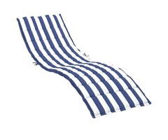 Vidaxl Sonnenliegenauflage gestreift Blau/Weiß 200x70cm - 44% Rabatt