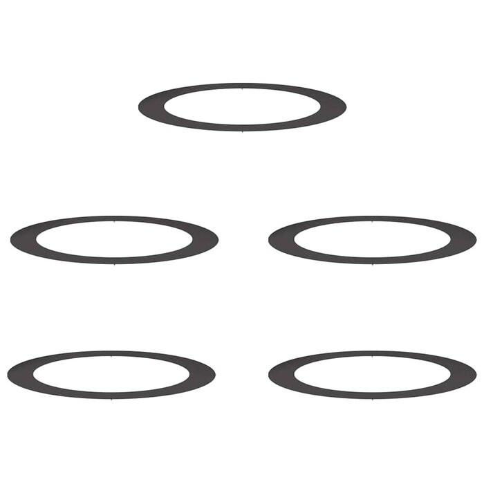 Vidaxl Baumring für Baumscheiben 5er Set Schwarz Ø 90/120 cm - 35% Rabatt