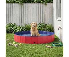 Vidaxl Faltbares Hundepool Ø 200 x 30 cm, Rot - 46% Rabatt