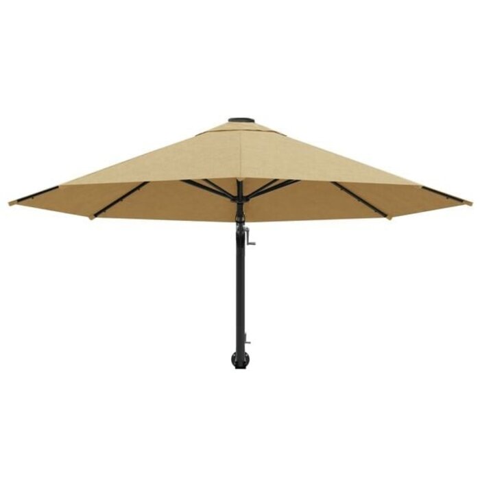 Vidaxl Wandsonnenschirm 300 cm Taupe - platzsparend - 34% Rabatt