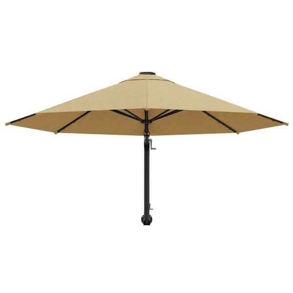 Vidaxl Wandsonnenschirm 300 cm Taupe - platzsparend - 34% Rabatt