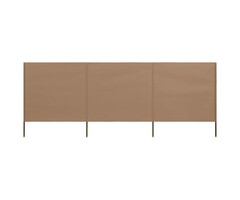 Vidaxl 3-tlg. Windschutz 400x160 cm in Taupe - 45% Rabatt