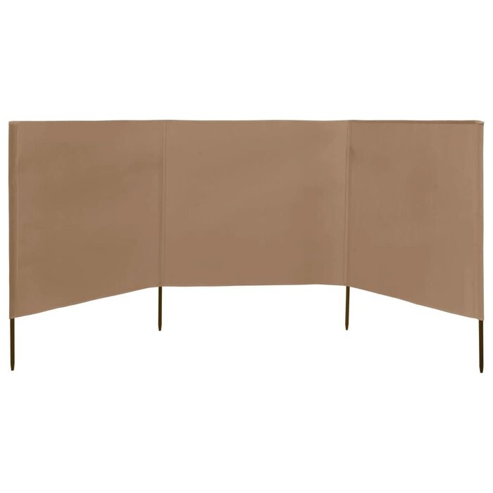 Vidaxl 3-tlg. Windschutz 400x160 cm Taupe mit Holzpfosten - 34% Rabatt