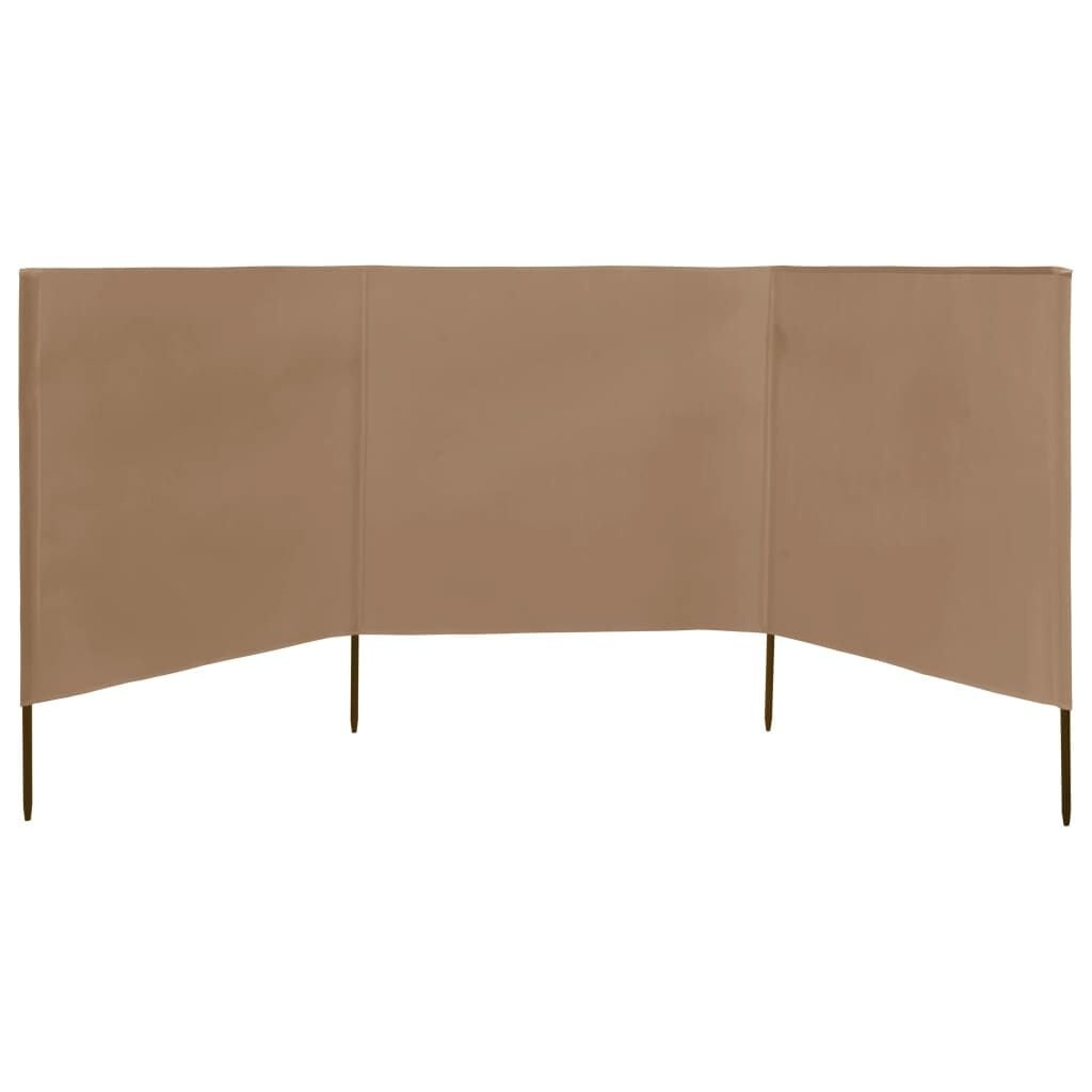 Vidaxl 3-tlg. Windschutz 400x160 cm Taupe mit Holzpfosten - 34% Rabatt