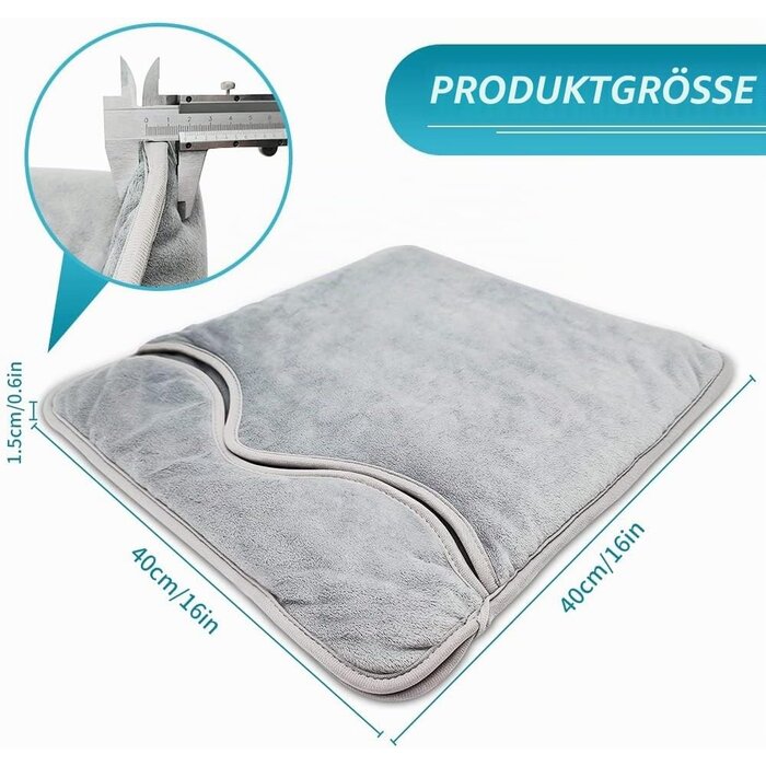 Elektrisches Heizkissen 40x40 cm Grau - 32% Rabatt