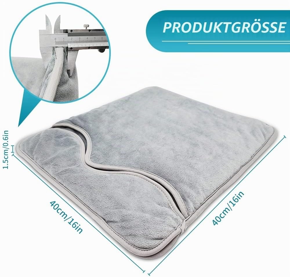 Elektrisches Heizkissen 40x40 cm Grau - 32% Rabatt