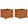 Set aus 2 Tannenholz-Pflanzkübeln 50x50x50 cm - 40% Rabatt