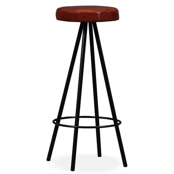 Vidaxl 4er Set Industrie Barhocker, Echtleder & Stahl, 30x76cm - 35% Rabatt
