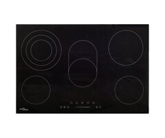 Vidaxl 90 cm Glaskeramik-Kochfeld, 5 Kochzonen, 8500 W, Schwarz - 47% Rabatt