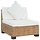 Armloses Rattan-Sofa braun, 67x67cm - 35% Rabatt - Ungeprüftes Einzelstück
