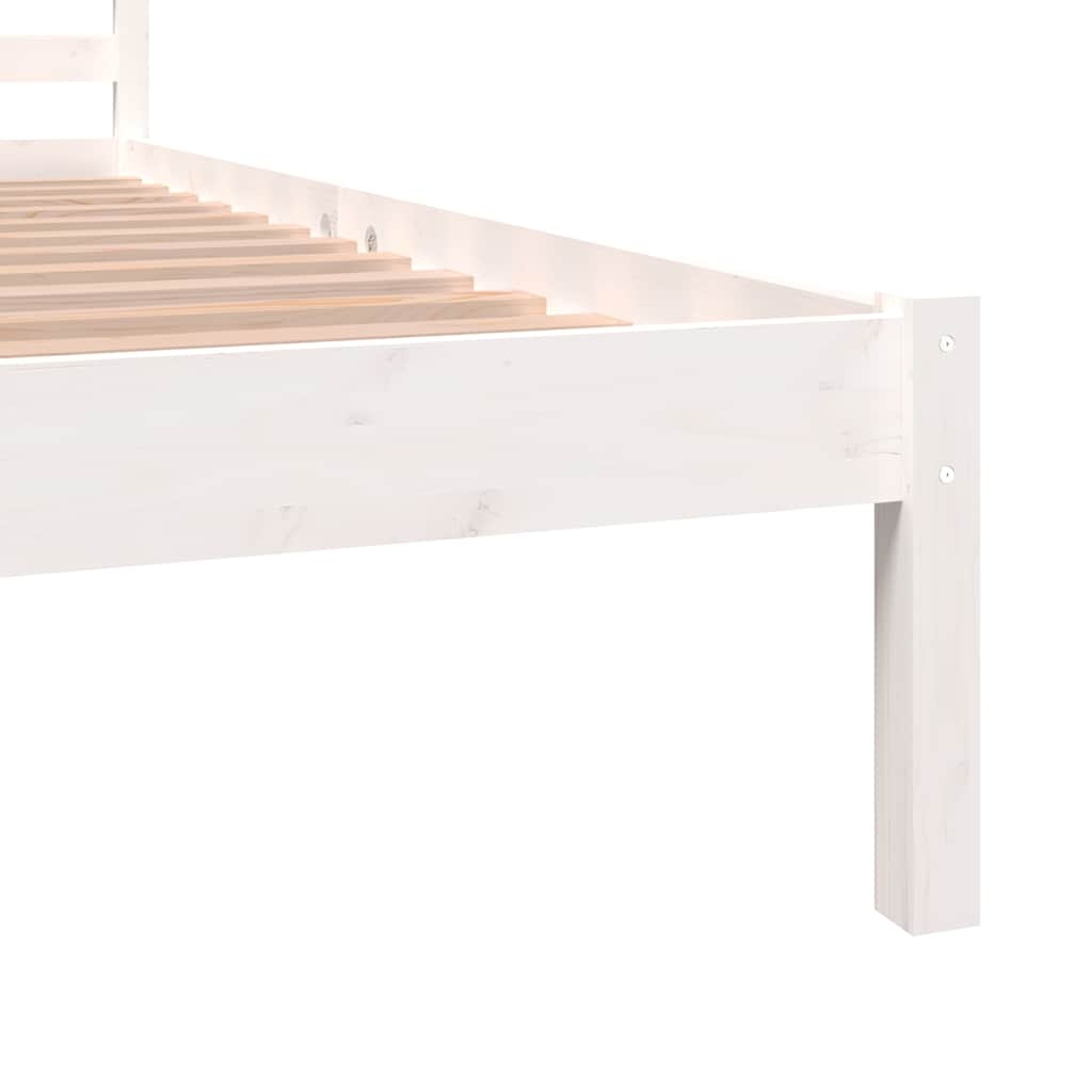 Vidaxl Massivholz Bettgestell 150x200 cm Weiß - 34% Rabatt
