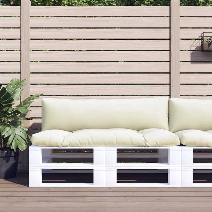 Vidaxl Palettenkissen-Set, 110x58 cm, Creme - 34% Rabatt auf Rücksendeware