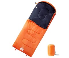 Vidaxl Outdoor-Schlafsack 220x83cm 3-4 Jahreszeiten - 44% Rabatt - Orange/Schwarz