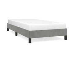 Vidaxl Samt Bettgestell 100x200 cm Hellgrau - 45% Rabatt
