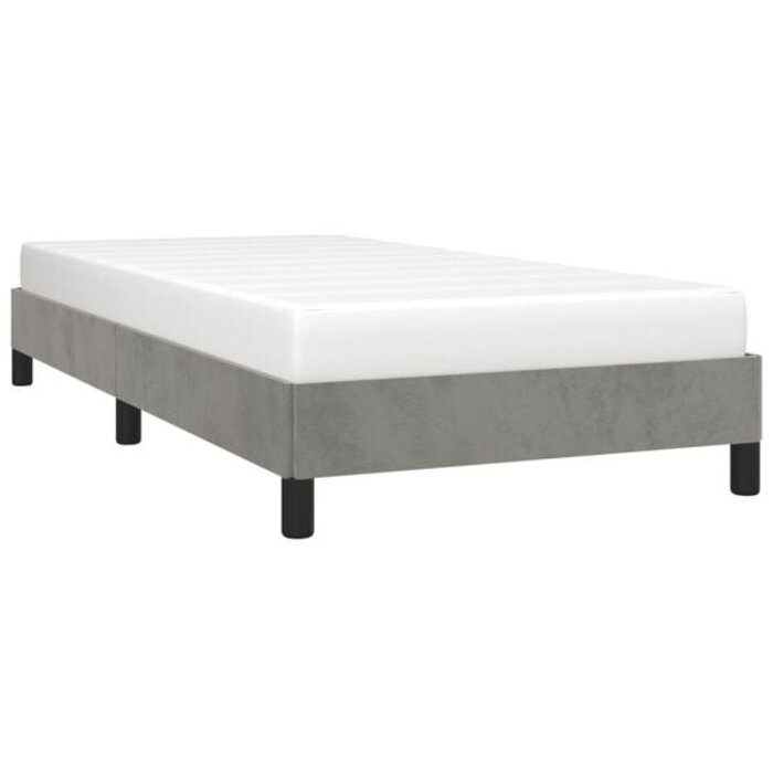 Vidaxl Luxus Samt-Bettgestell 100x200 cm Hellgrau - 33% Rabatt