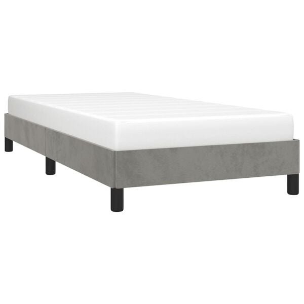 Vidaxl Luxus Samt-Bettgestell 100x200 cm Hellgrau - 33% Rabatt