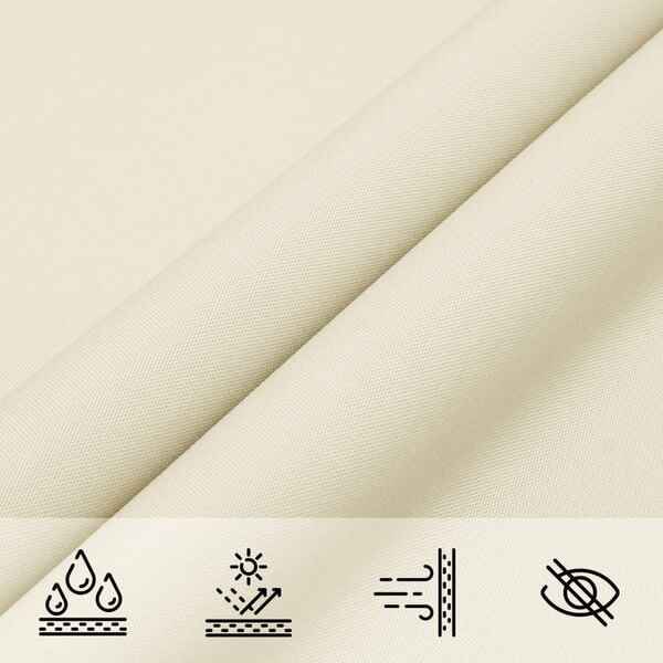 Vidaxl Rechteckiges Sonnensegel 4x7 m in Creme - 34% Rabatt auf Retourenware
