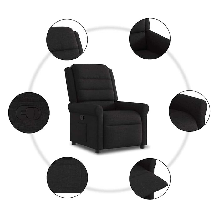 Vidaxl Verstellbarer Relaxsessel in Schwarz - 35% Rabatt