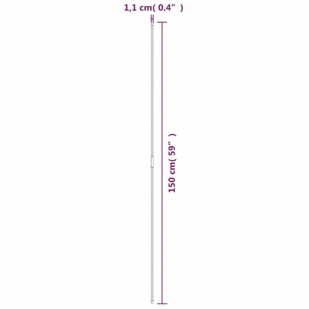 Vidaxl 30x Pflanzstäbe aus Stahl 150 cm Grün - 29% Rabatt