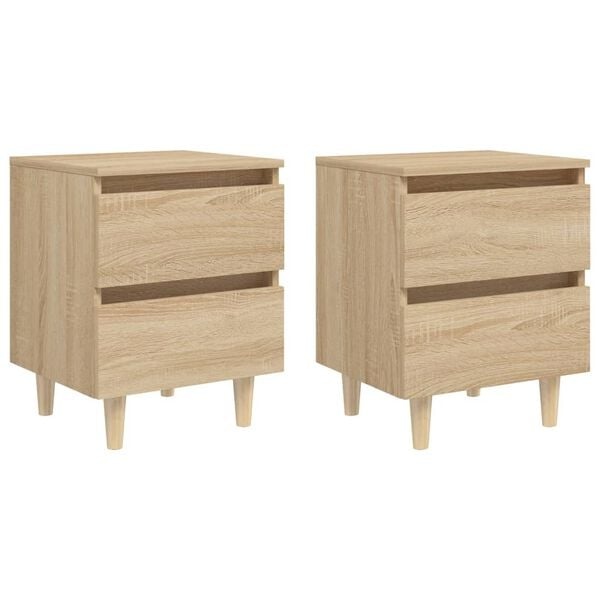 Vidaxl 2er Set Nachttische Sonoma Eiche, 40x35x50 cm - 34% Rabatt