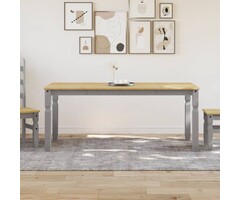 Vidaxl Massivholz-Esstisch Corona Grau 180x90cm - 52% Rabatt