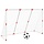 Kinderspiel-Fußballtor 2-in-1 Set - 32% Rabatt - 184x64x124 cm Weiß-Rot