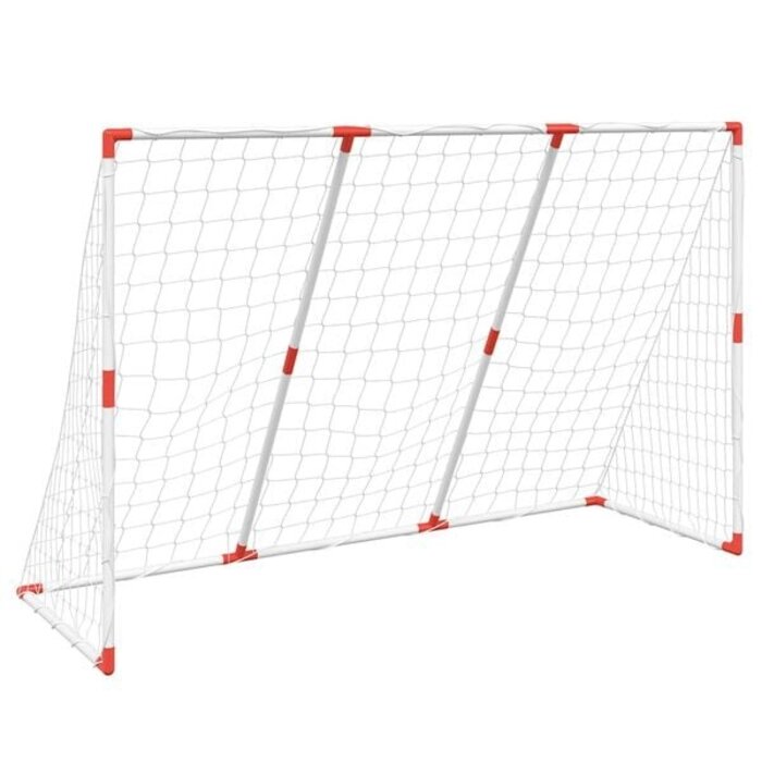 Vidaxl Kinderspiel-Fußballtor 2-in-1 Set - 32% Rabatt - 184x64x124 cm Weiß-Rot