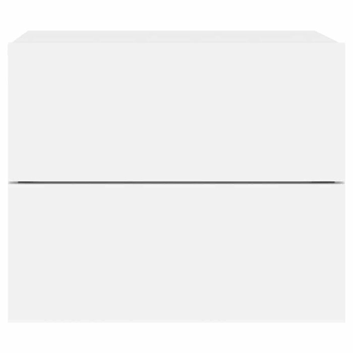 Vidaxl 2er Set Wand-Nachtschränke mit LED, Weiß, 50x39x41cm - 34% Rabatt