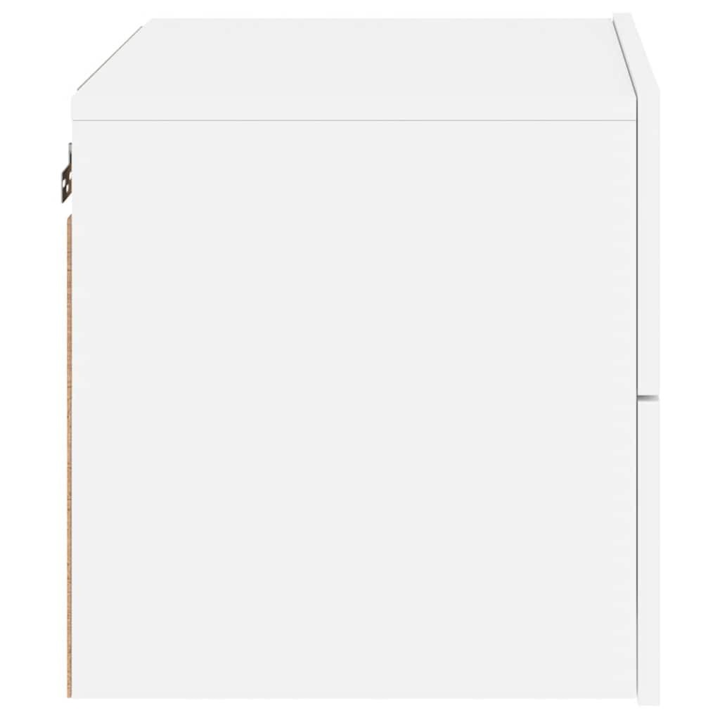Vidaxl 2er Set Wand-Nachtschränke mit LED, Weiß, 50x39x41cm - 34% Rabatt