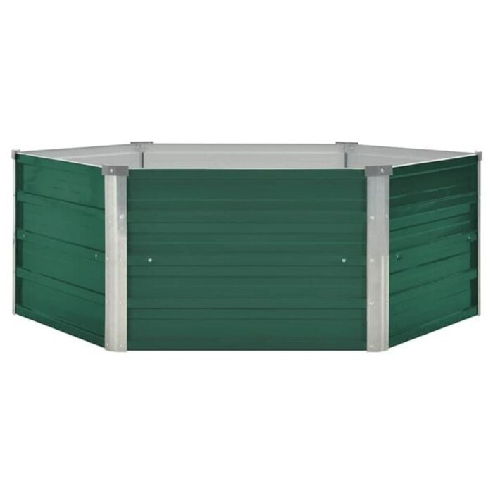 Vidaxl Hochbeet 129x129x46 cm aus verzinktem Stahl - Grün - 33% Rabatt