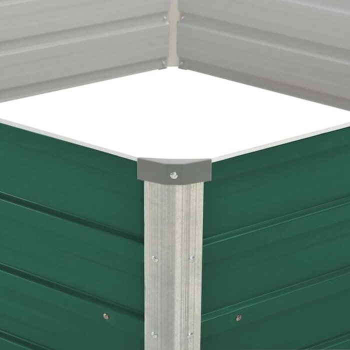 Vidaxl Hochbeet 129x129x46 cm aus verzinktem Stahl - Grün - 33% Rabatt