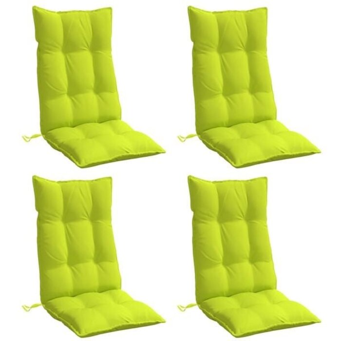 Vidaxl 4er-Set Hochlehner-Stuhlkissen 120x50cm Hellgrün - 34% Rabatt