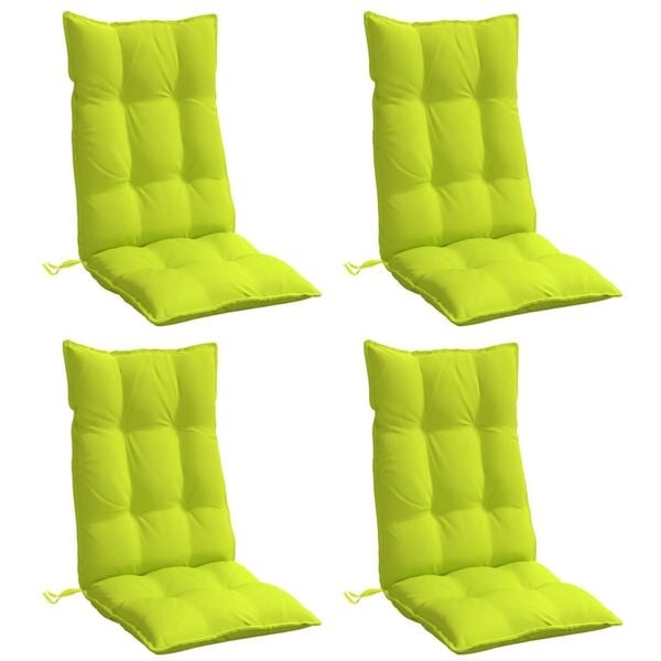 Vidaxl 4er-Set Hochlehner-Stuhlkissen 120x50cm Hellgrün - 34% Rabatt