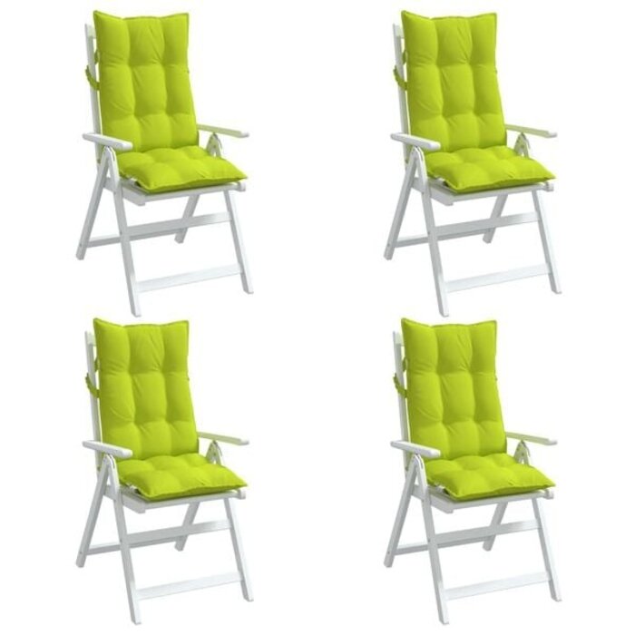 Vidaxl 4er-Set Hochlehner-Stuhlkissen 120x50cm Hellgrün - 34% Rabatt