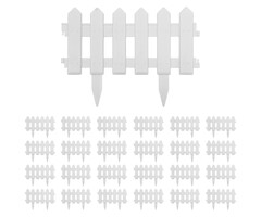 Vidaxl Beeteinfassung 25-tlg. 10 m PP Weiß - 42% Rabatt