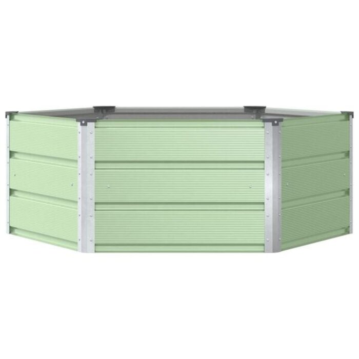 Vidaxl Sechseckiger Stahl-Pflanzkübel, Pastellgrün, 129cm - 31% Rabatt