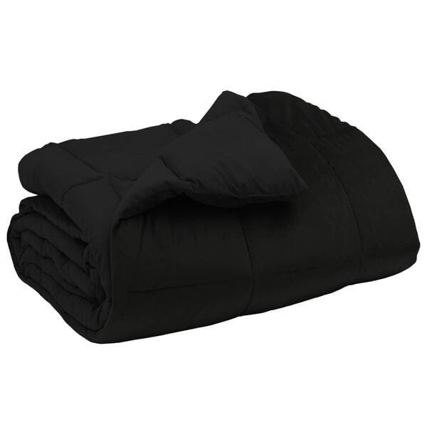 Vidaxl Winterbettdecke 200 x 200 cm Mikrofaser Schwarz - 33% Rabatt