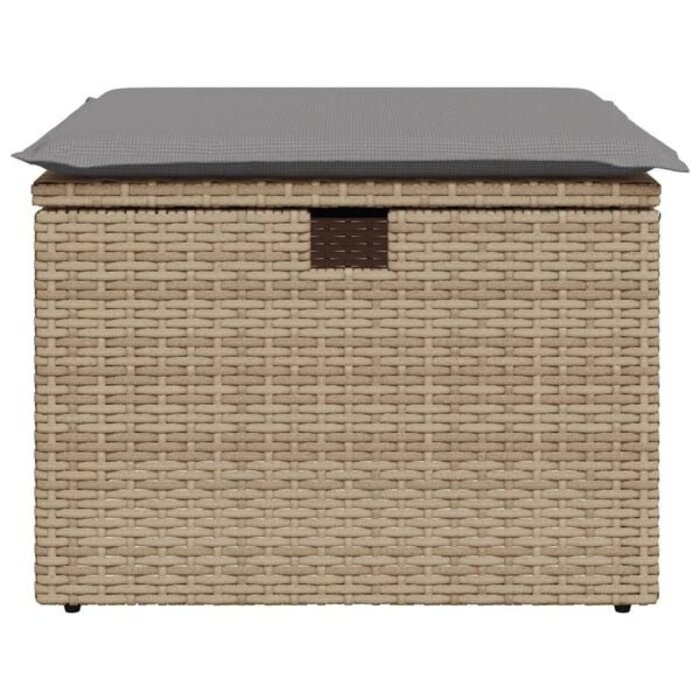 Vidaxl Gartenhocker mit Kissen, Beige - 34% Rabatt
