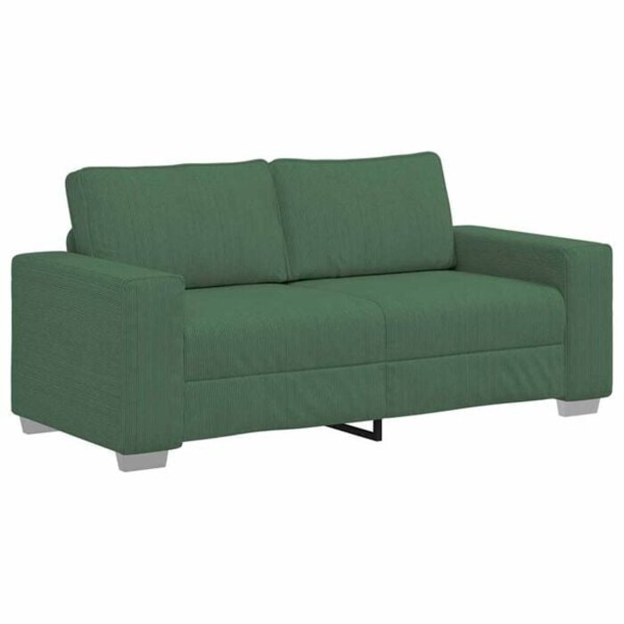 Vidaxl Loveseat Sofa in Dunkelgrün, 180x77x82 cm, Cord-Stoff - 35% Rabatt