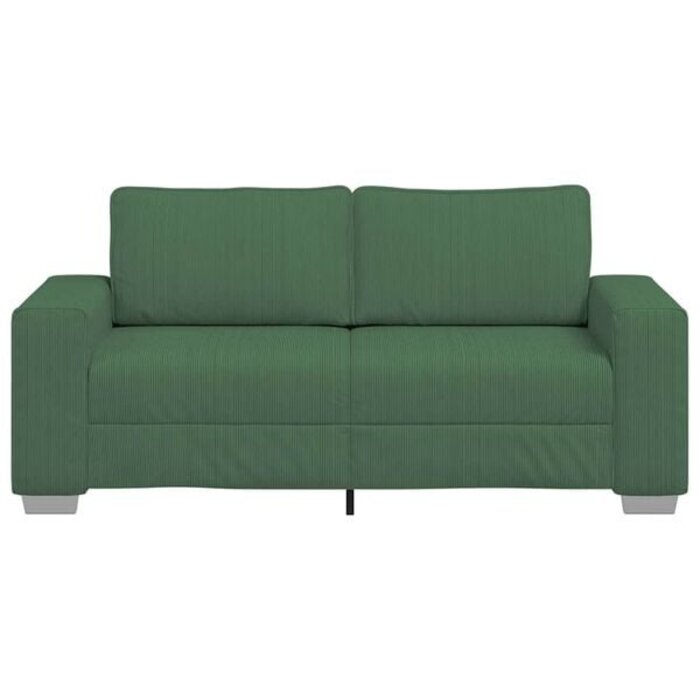Vidaxl Loveseat Sofa in Dunkelgrün, 180x77x82 cm, Cord-Stoff - 35% Rabatt