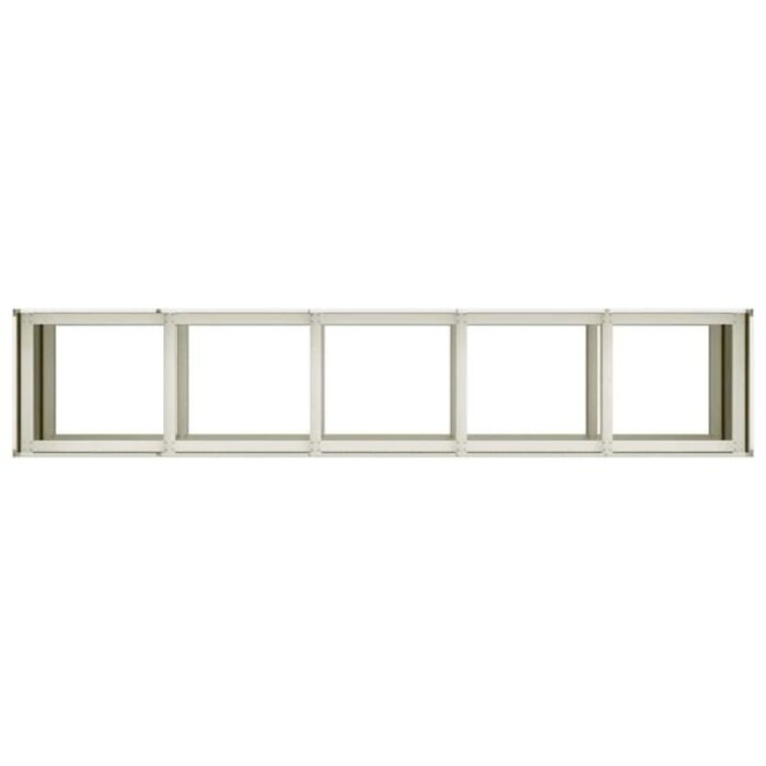 Vidaxl Großer Pflanzkasten 200x40x80 cm Stahl Weiß - 35% Rabatt