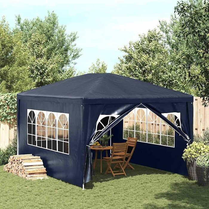 Vidaxl Partyzelt 3x4 m Gartenpavillon Blau - 34% Rabatt
